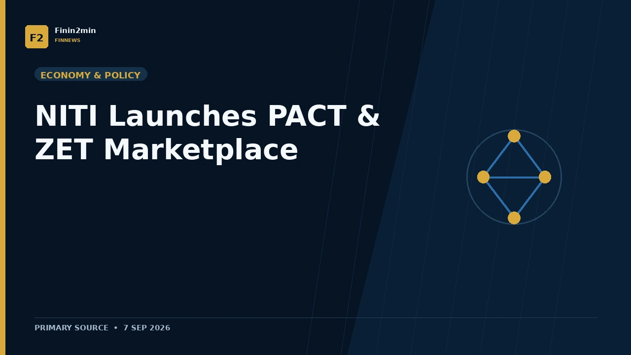 NITI Aayog Launches PACT and ZET Marketplace to Accelerate Zero-Emission Freight