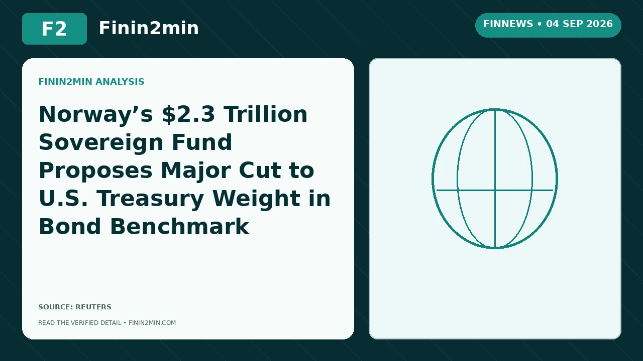 Norway’s $2.3 Trillion Sovereign Fund Proposes Major Cut to U.S. Treasury Weight in Bond Benchmark | Finin2min FinNews