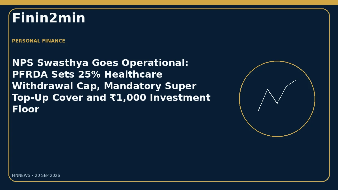 NPS Swasthya Goes Operational: PFRDA Sets 25% Healthcare Withdrawal Cap, Mandatory Super Top-Up Cover and ₹1,000 Investment Floor