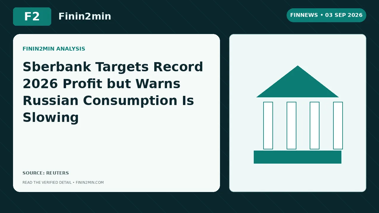 Sberbank Targets Record 2026 Profit but Warns Russian Consumption Is Slowing