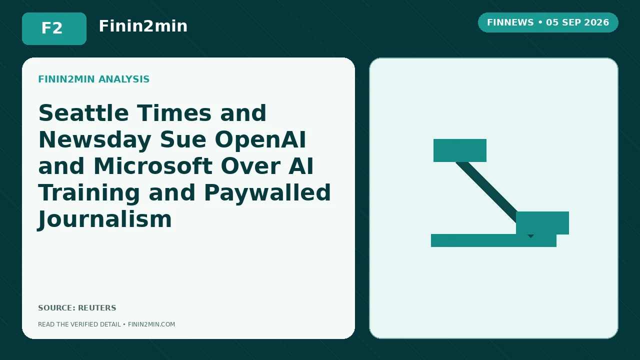 Seattle Times and Newsday Sue OpenAI and Microsoft Over AI Training and Paywalled Journalism