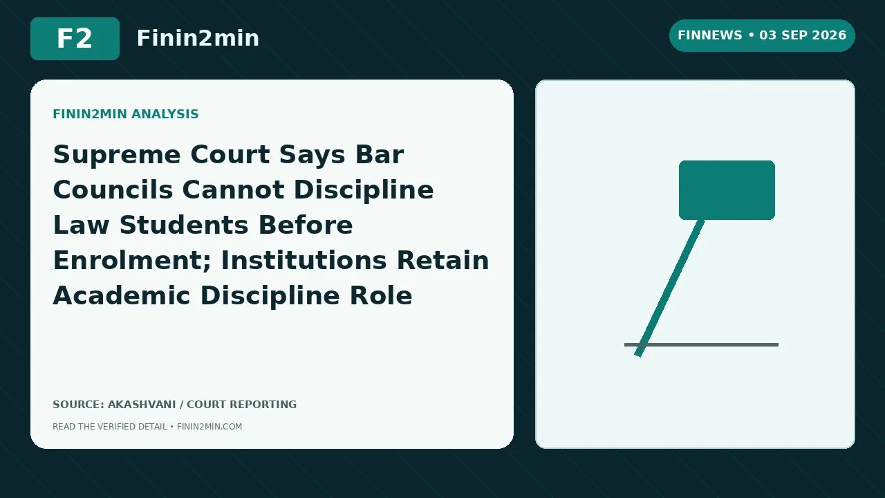 Supreme Court Says Bar Councils Cannot Discipline Law Students Before Enrolment; Institutions Retain Academic Discipline Role