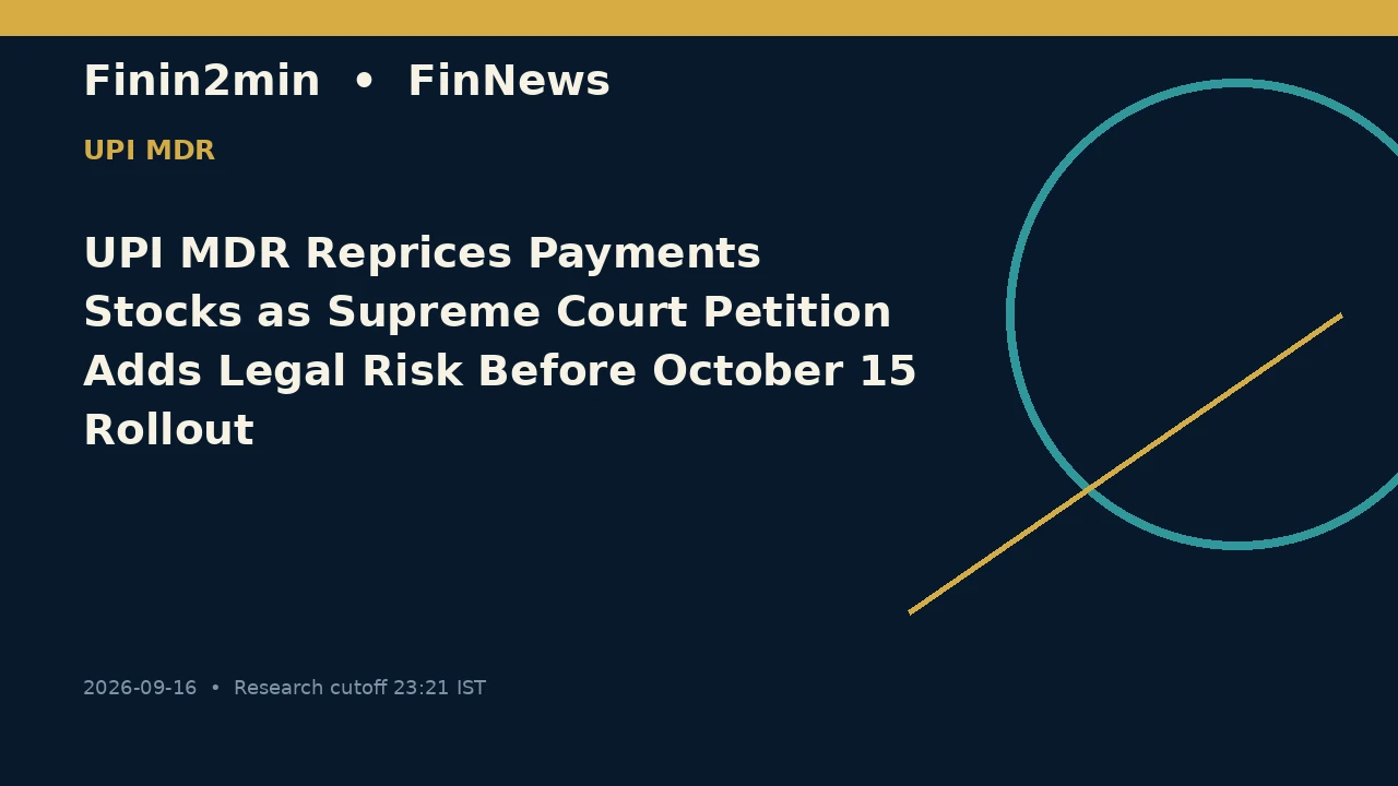 UPI Ends Zero-MDR Era for Larger Merchant Payments: 0.4% From October 15, Consumers and Small Merchants Protected