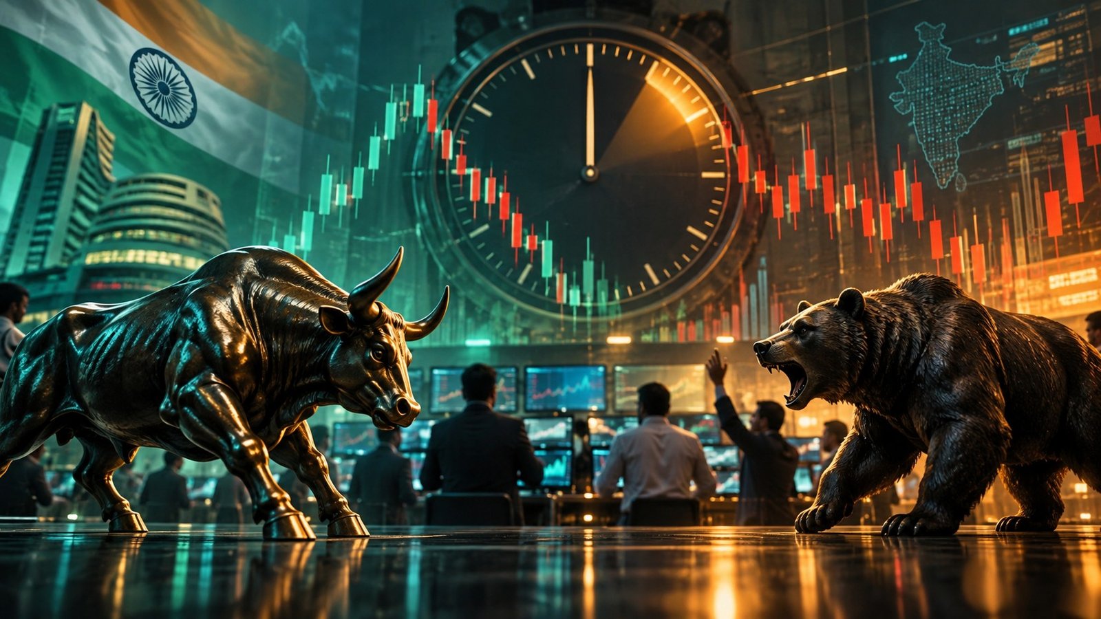 Indian market closing auction visual
