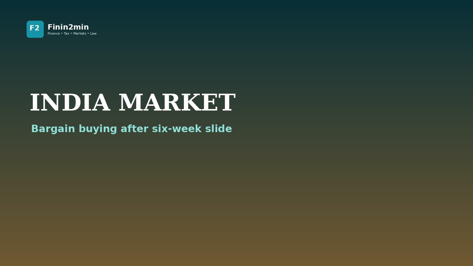 India close: bargain buying after six-week slide
