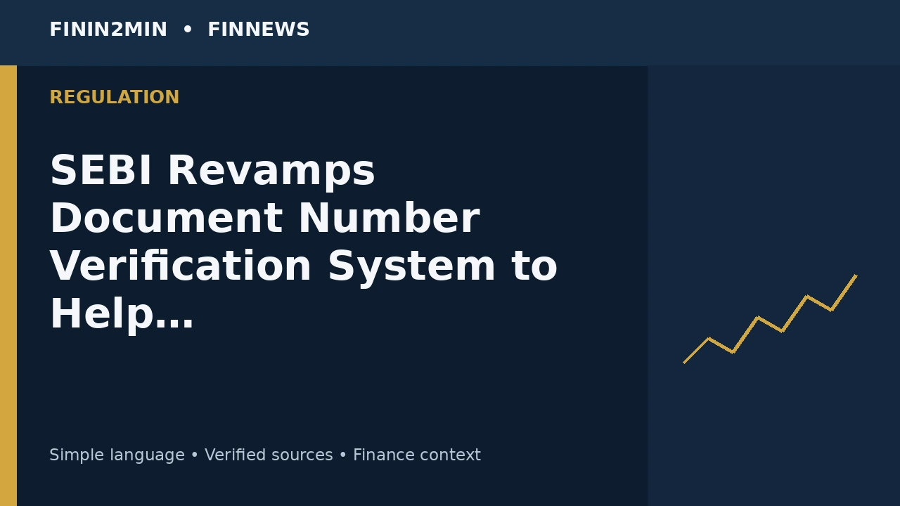 SEBI Revamps Document Number Verification System to Help Recipients Authenticate Physical Communications