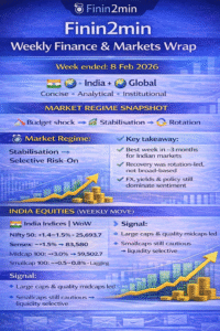 📊 Finin2min — Weekly Finance and Markets Update | Week Ending: Sunday, 8 February 2026